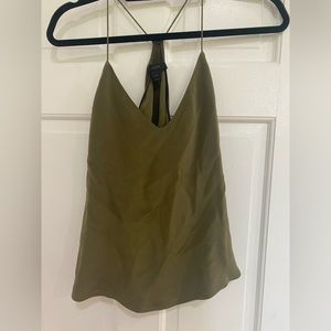 JCrew Olive Green Silk Cami